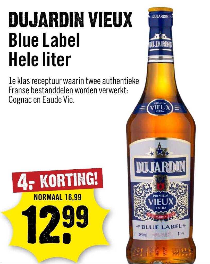 Dujardin vieux blauw per fles 1 liter