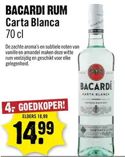 Dirck 3 Bacardi rum carta blanca aanbieding