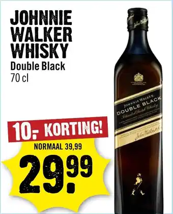 Dirck 3 Johnnie walker whisky double black aanbieding