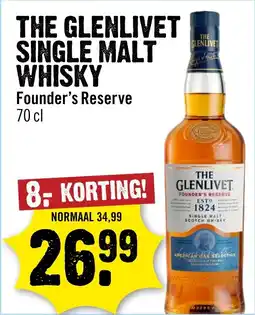 Dirck 3 The glenlivet single malt whisky founder's reserve aanbieding