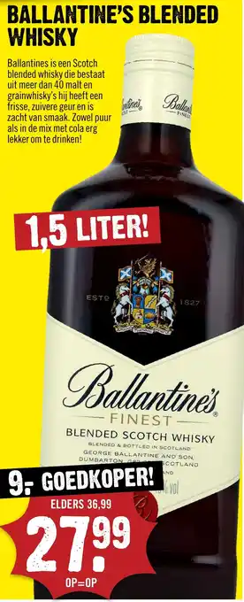 Dirck 3 Ballantine's blended whisky aanbieding