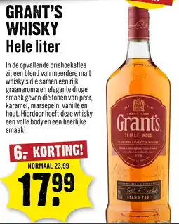 Dirck 3 Grant's whisky aanbieding