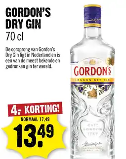 Dirck 3 Gordon's dry gin aanbieding