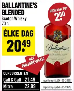 Dirck 3 Ballantine's blended scotch whisky aanbieding