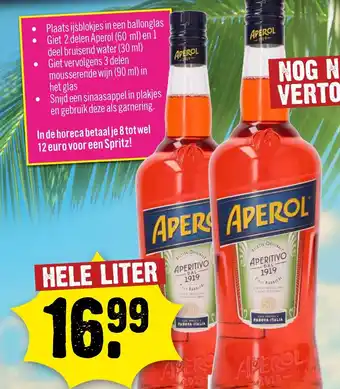 Dirck 3 APEROL APERITIVO DAL 1919 aanbieding