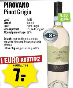 Dirck 3 Pirovano pinot grigio aanbieding