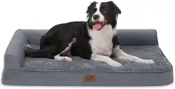 Amazon COZY KISS Orthopedisch hondenbed voor extra grote honden, grijs (L, 107 x 76 x 19 cm) aanbieding
