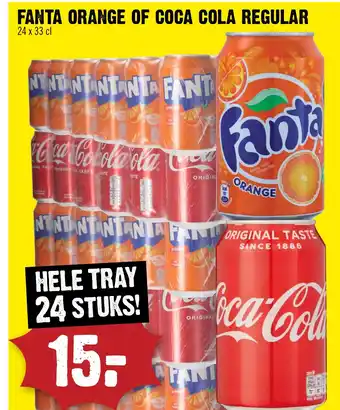 Dirck 3 Fanta orange of coca cola regular aanbieding