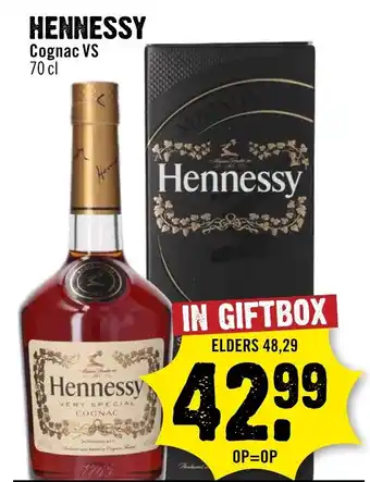 Dirck 3 Hennessy Cognac VS aanbieding