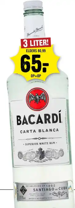 Dirck 3 Bacardí carta blanca aanbieding