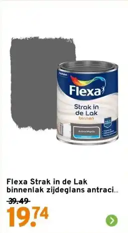 GAMMA Flexa Strak in de Lak binnenlak zijdeglans antraciet 750 ml aanbieding