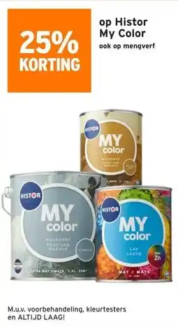 GAMMA 25% KORTING op Histor My Color ook op mengverf aanbieding