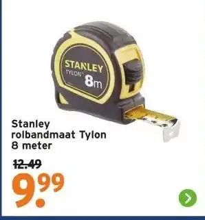 GAMMA Stanley rolbandmaat Tylon 8 meter aanbieding