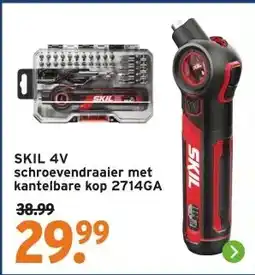 GAMMA SKIL 4V schroevendraaier met kantelbare kop 2714GA aanbieding