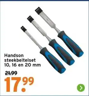 GAMMA Handson steekbeitelset 10, 16 en 20 mm aanbieding