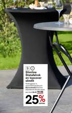 Sligro Slimline Statafelrok en topcover slimfit aanbieding