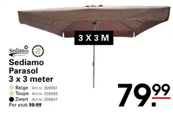 Sligro Sediamo Parasol aanbieding