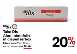 Sligro Take Dis Aluminiumfolie in dispenserbox aanbieding