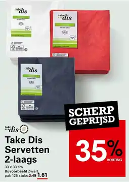 Sligro Takdis take dis servetten 2 laags aanbieding