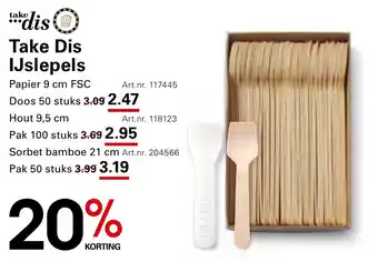Sligro Take Dis IJslepels aanbieding