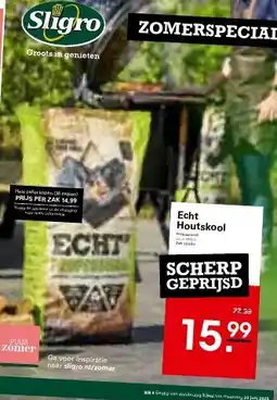 Sligro Echt Houtskool aanbieding