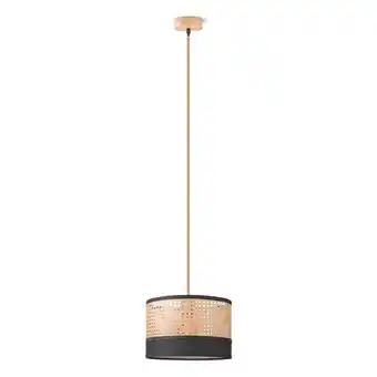 Praxis Home Sweet Home hanglamp Ratan/Weave Linnen zwart E27 ⌀33cm aanbieding