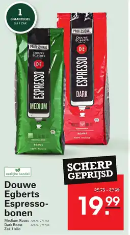 Sligro Douwe Egberts Espresso bonen aanbieding
