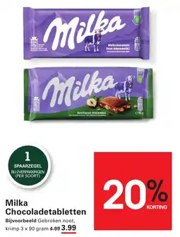 Sligro Milka Chocoladetabletten aanbieding