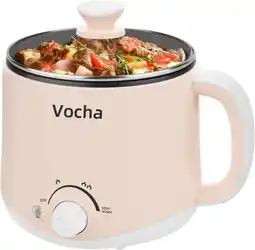 Amazon Vocha Elektrische hete pan met warmhoudfunctie, 1,6 l anti-aanbakpan aanbieding