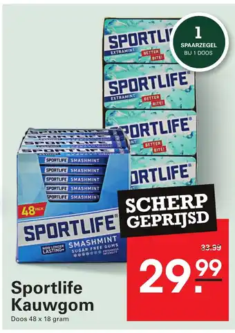 Sligro Sportlife Kauwgom aanbieding