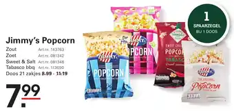 Sligro Jimmy's Popcorn aanbieding