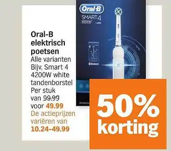 Albert Heijn Oral-B Elektrisch Poetsen 50% Korting aanbieding