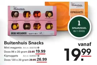 Sligro Buitenhuis Snacks aanbieding