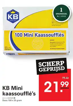 Sligro KB Mini kaassoufflé's aanbieding