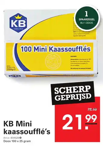 Sligro KB Mini kaassoufflé's aanbieding