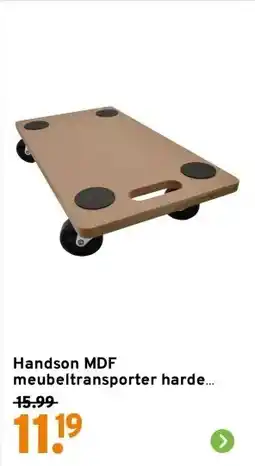GAMMA Handson MDF meubeltransporter harde wielen 56x30 cm max. 200 kg aanbieding