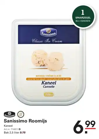 Sligro Sanissimo Roomijs aanbieding