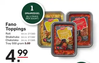 Sligro Fano Toppings aanbieding