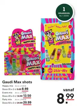 Sligro Gaudi Max shots aanbieding