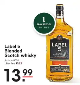 Sligro Label 5 Blended Scotch whisky aanbieding