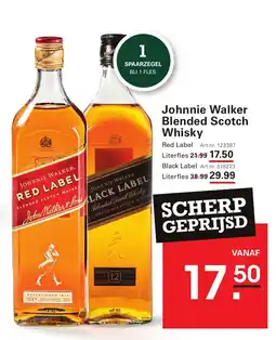 Sligro Johnnie Walker Blended Scotch Whisky aanbieding