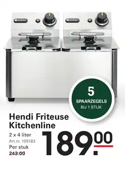 Sligro Hendi Friteuse Kitchenline aanbieding