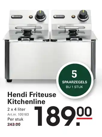 Sligro Hendi Friteuse Kitchenline aanbieding
