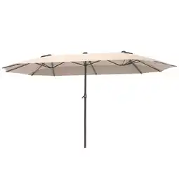 ANWB Lifegoods Dubbele Parasol 270x460cm Taupe aanbieding