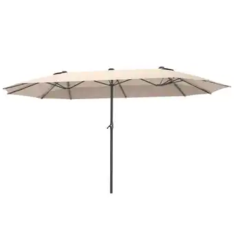 ANWB Lifegoods Dubbele Parasol 270x460cm Taupe aanbieding
