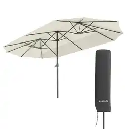 ANWB Lifegoods Dubbele Parasol 270x460cm Creme aanbieding