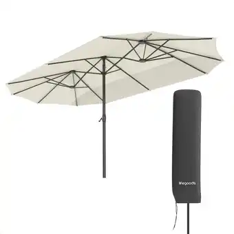 ANWB Lifegoods Dubbele Parasol 270x460cm Creme aanbieding