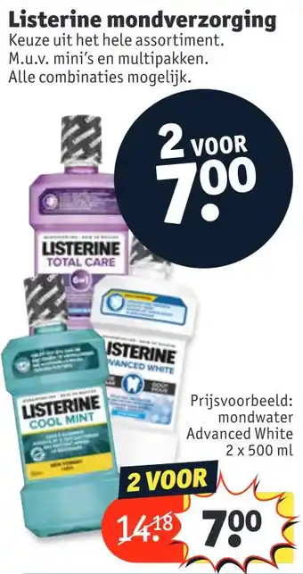 Kruidvat Listerine mondverzorging 500ml aanbieding