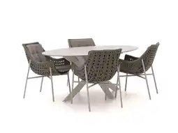 Kees Smit Manifesto Novara/Furato ellips 200cm dining tuinset 5-delig aanbieding
