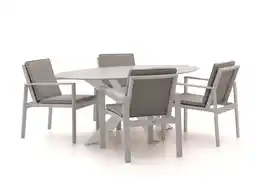 Kees Smit Bellagio Vezzano/Furato ellips 200cm dining tuinset 5-delig aanbieding
